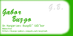 gabor buzgo business card